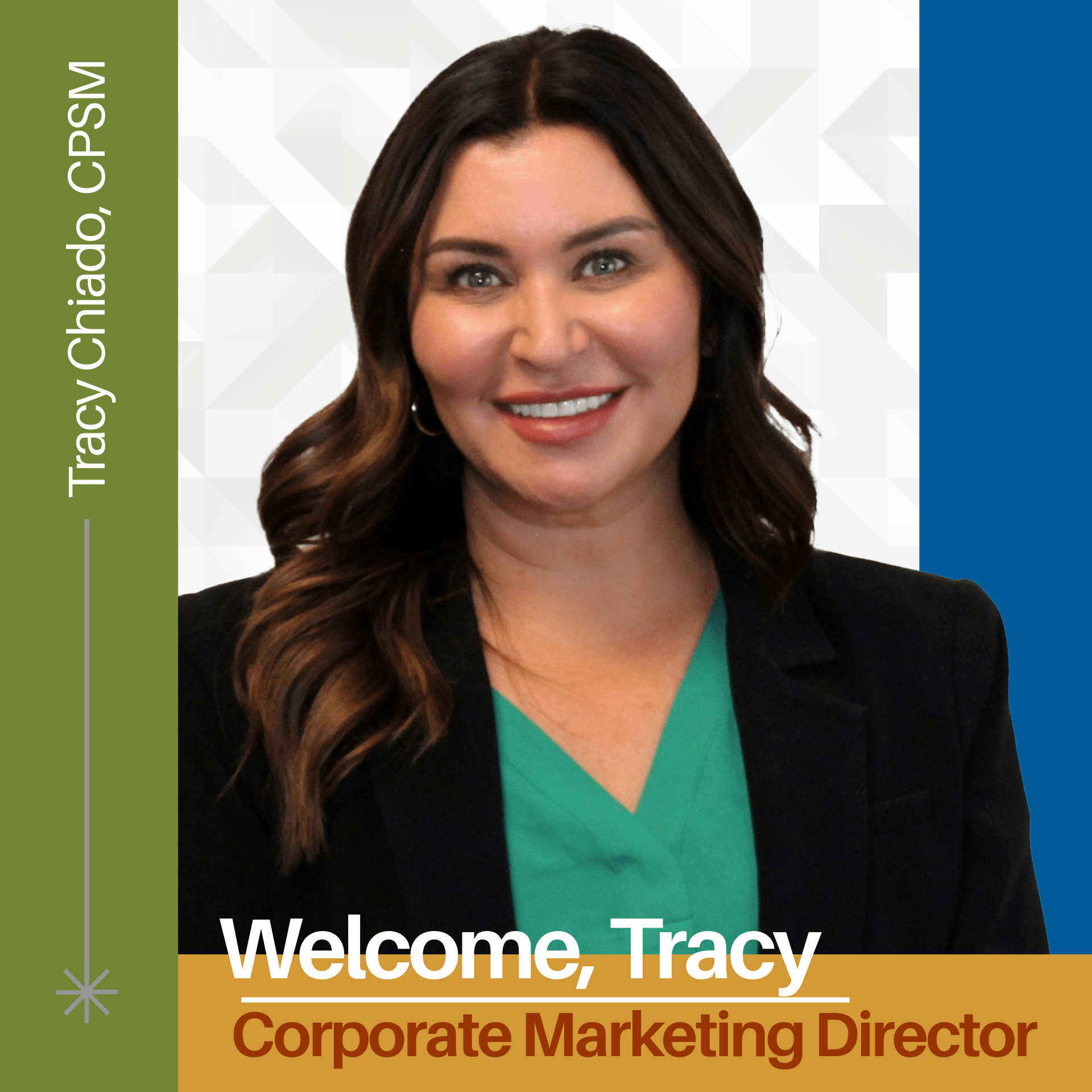 Welcoming Tracy Chiado, Corporate Marketing Director