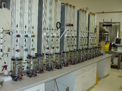 Permeability panels at our Grass Valley, California laboratory