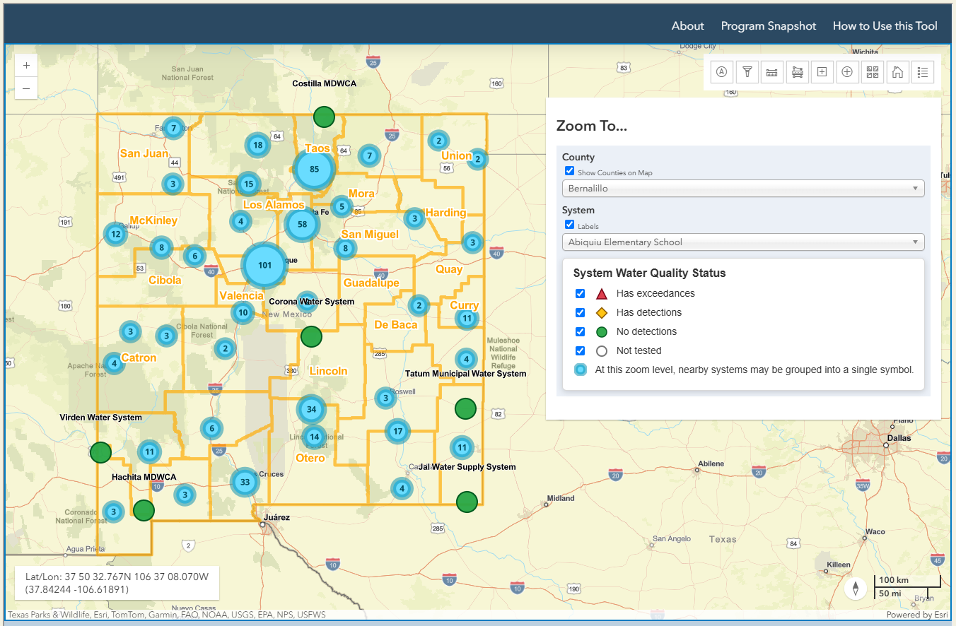 Water Quality Sampling and Data Management for Emerging Contaminants Program