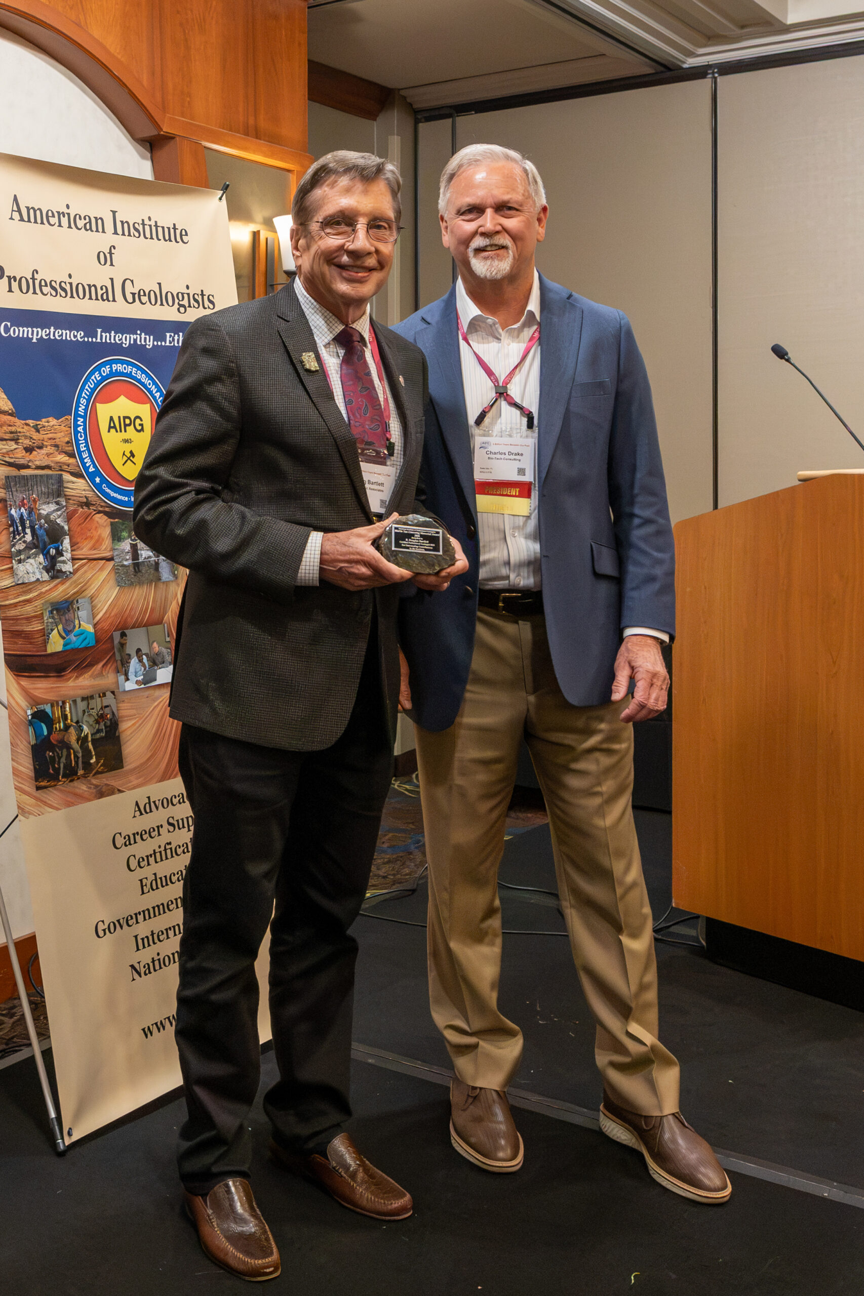 Doug Bartlett Receives Prestigious AIPG Service Award